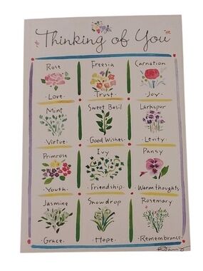 GUIDEPOSTS greeting thinking of you card with envlope